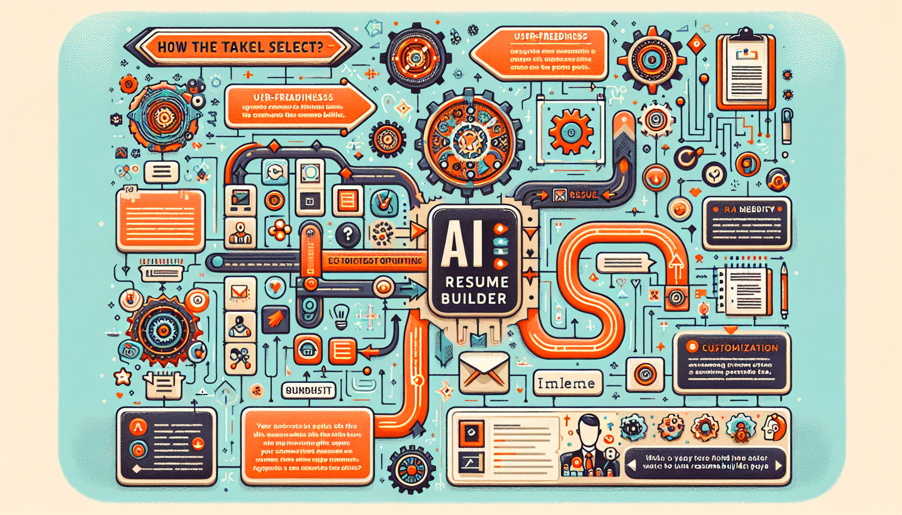 A visual guide illustrating the process of choosing the best AI resume builder.